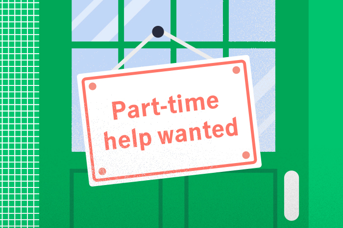 part time help sign